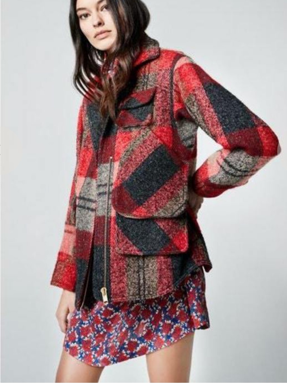 Smythe Barn Jacket Farmhouse Plaid Womenβs Medium
